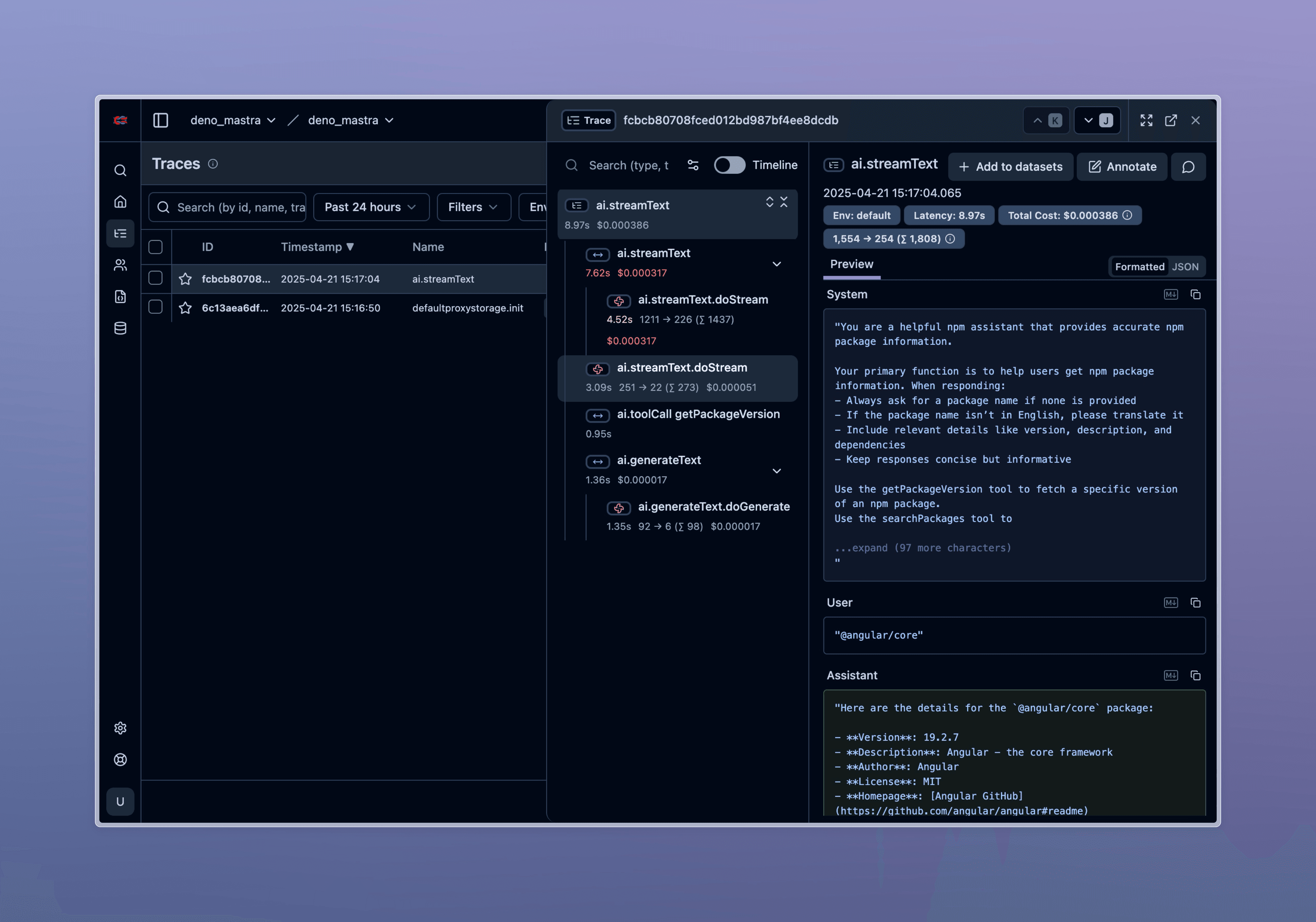 Langfuse Trace Analysis