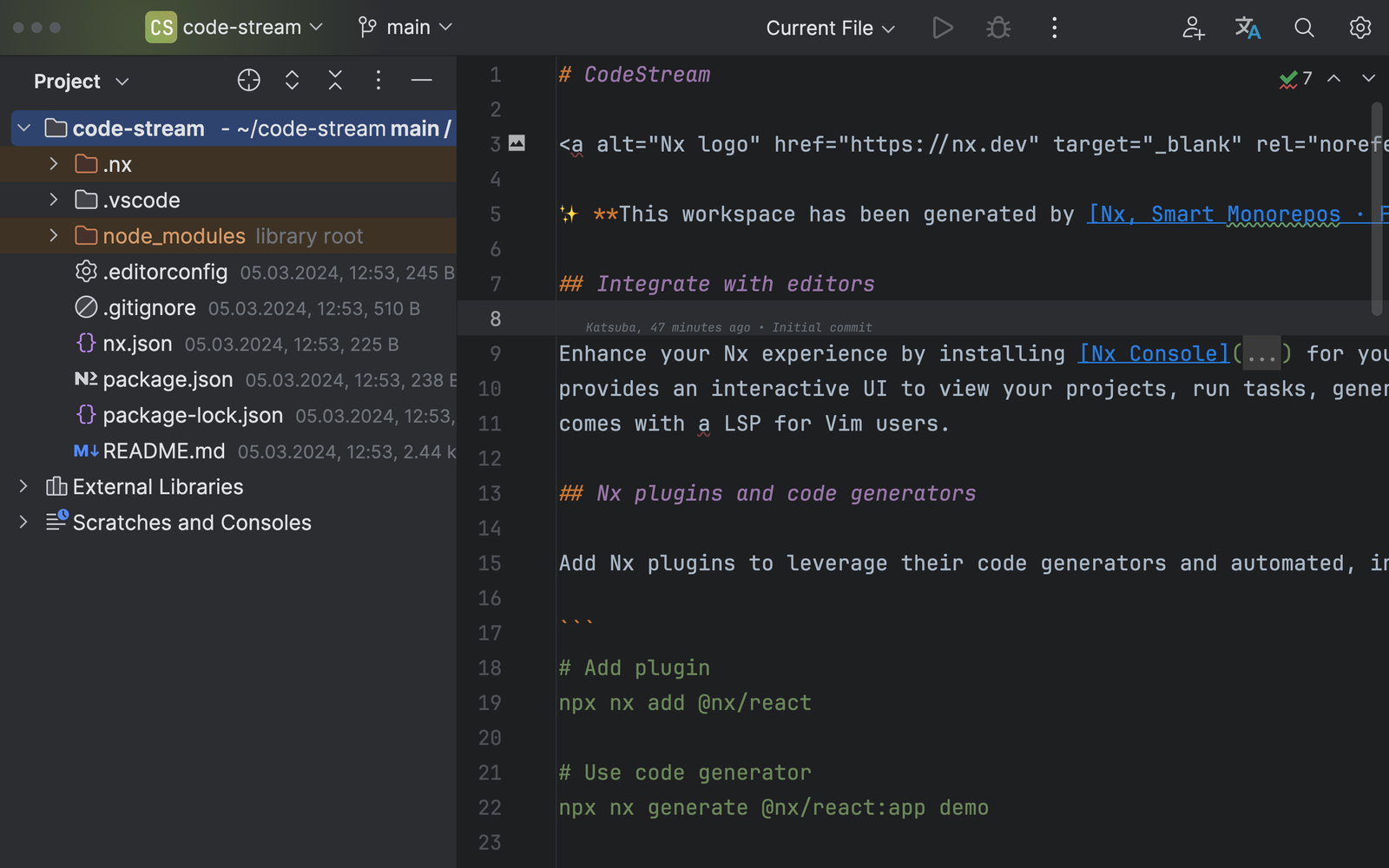 IDE screenshot